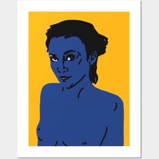 Blue Nude Girl Posters and Art